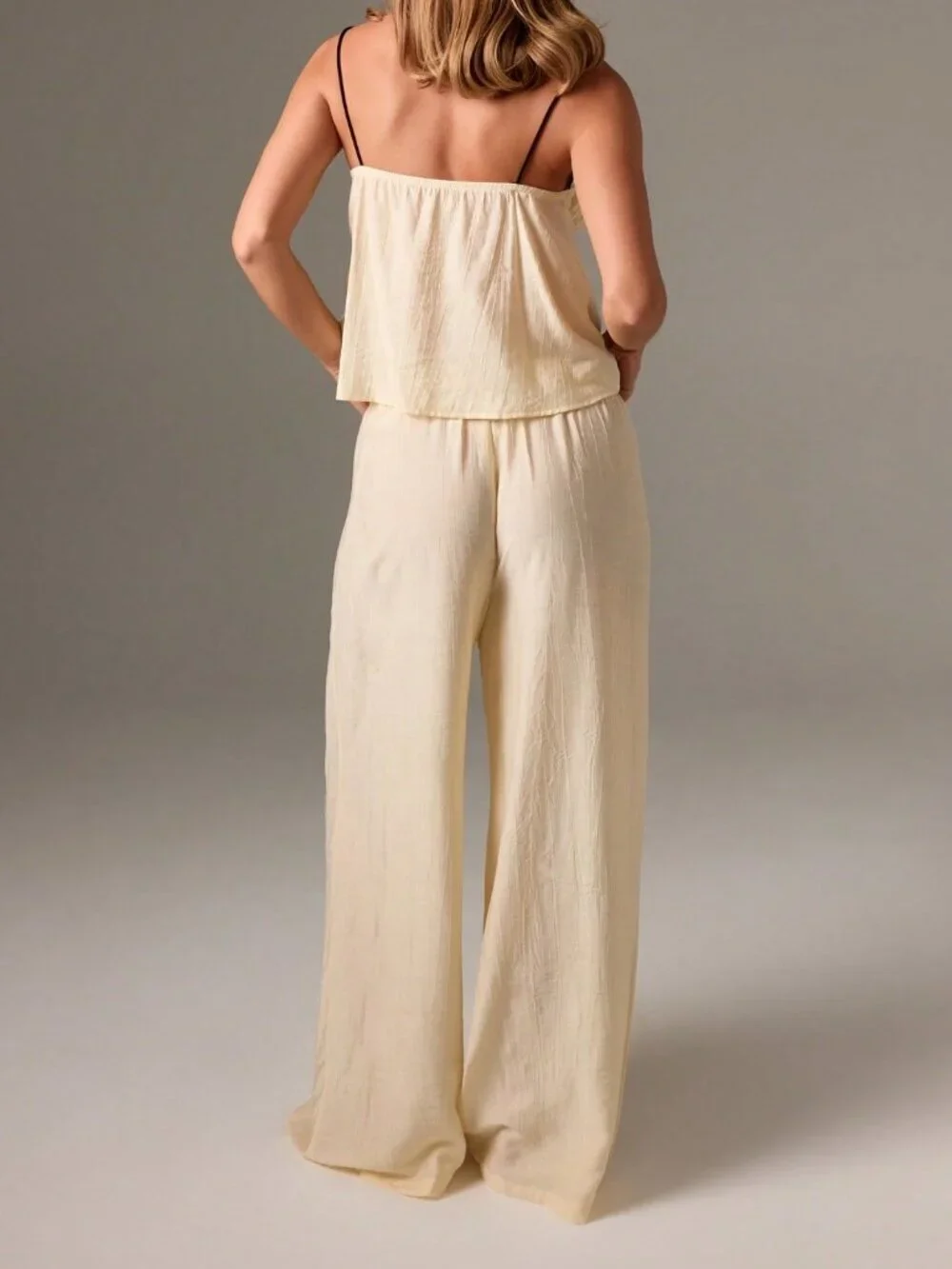 Yellow Casual Women's Two Piece Sleepwear
